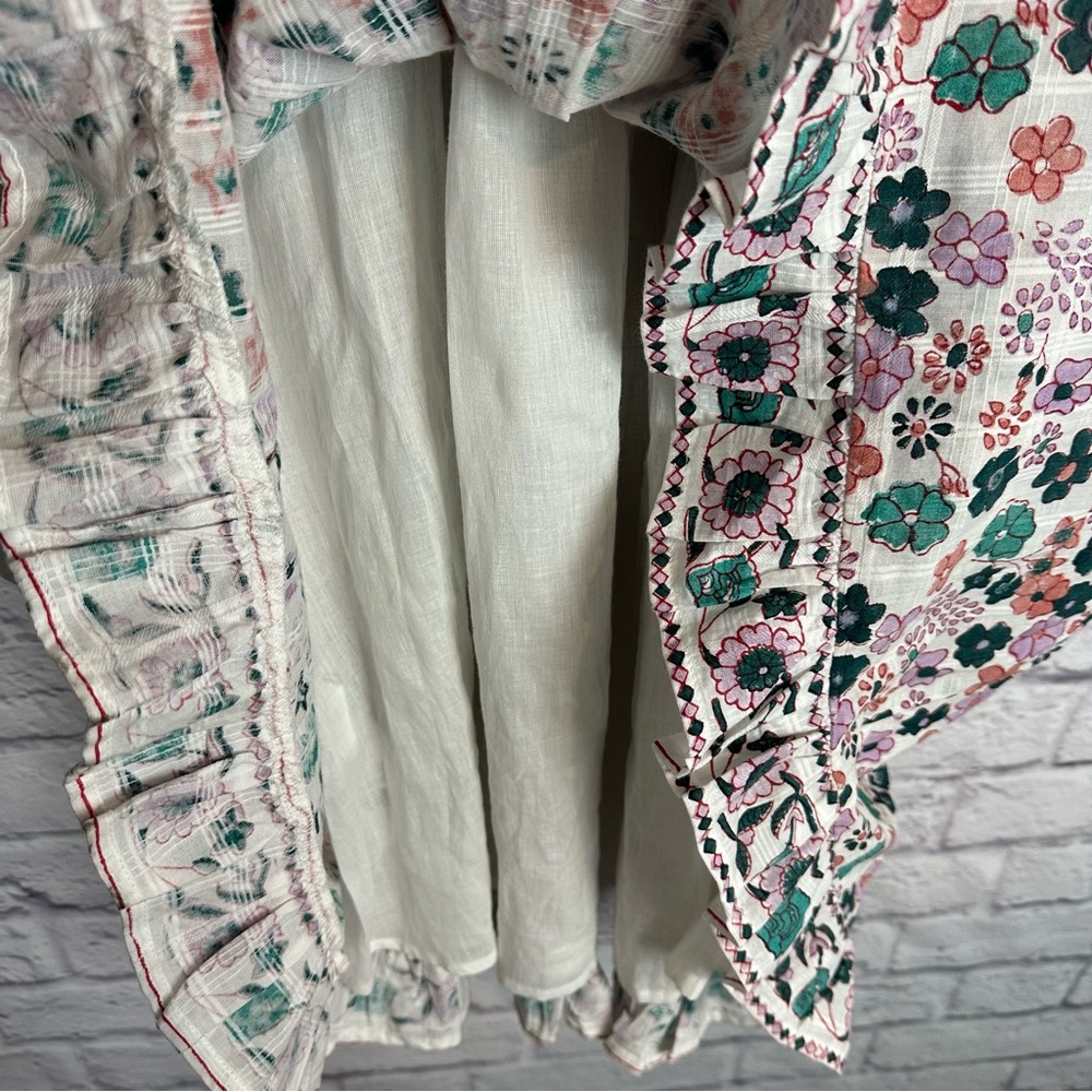 Cleobella Floral Midi Dress in Pink, Green and White - Picture 12 of 15